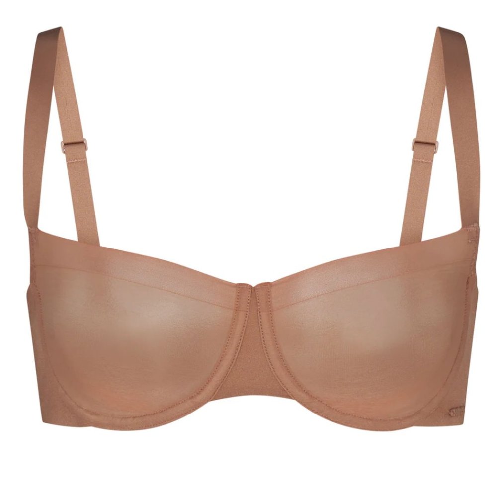 Skims No Show Unlined Balconette Bra in Jasper